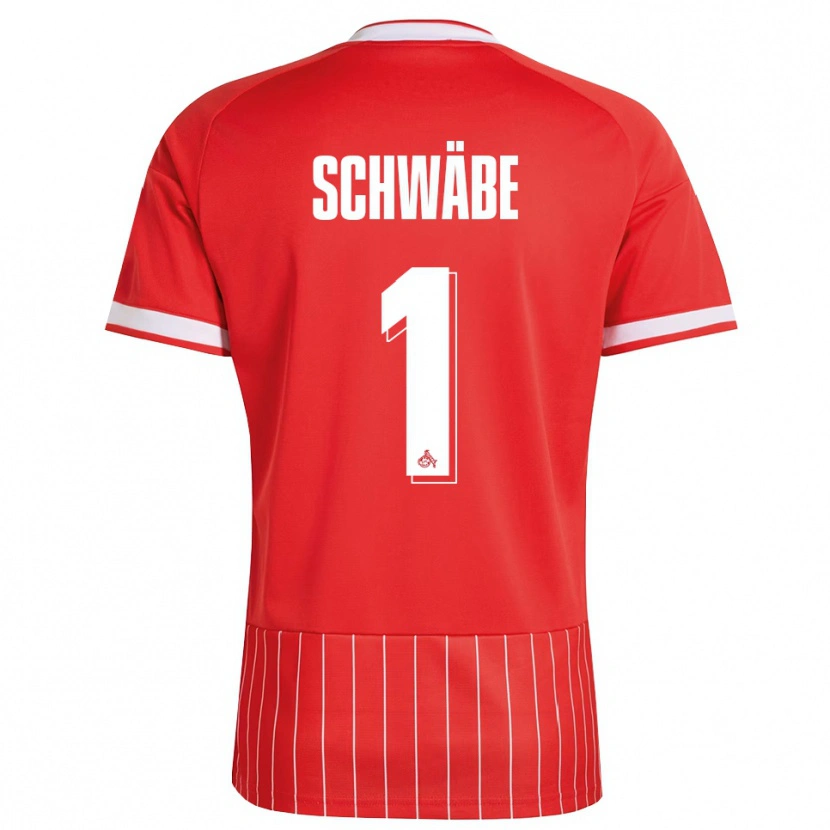 Danxen Męski Marvin Schwäbe #1 Czerwony Biały Zielony Wyjazdowa Koszulka 2026/27 Koszulki Klubowe