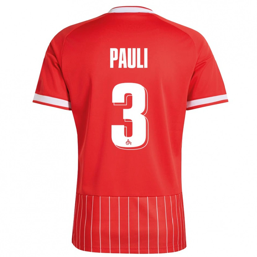 Danxen Męski Julian Pauli #3 Czerwony Biały Zielony Wyjazdowa Koszulka 2026/27 Koszulki Klubowe
