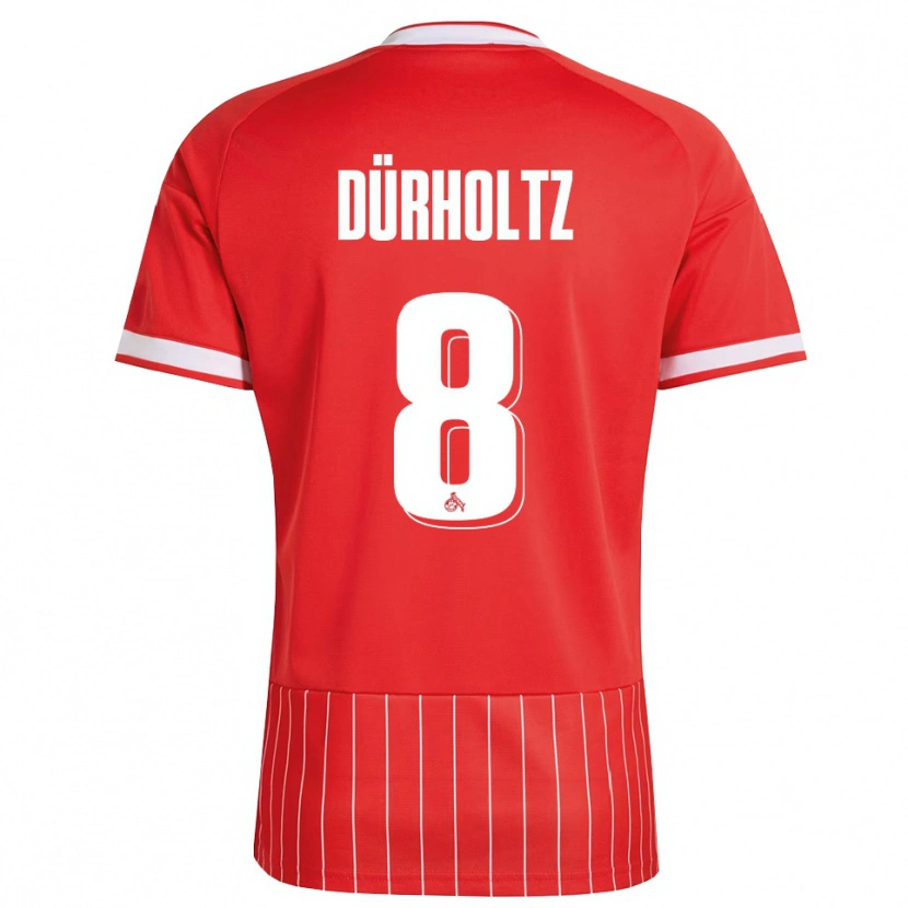 Danxen Męski Luca Dürholtz #8 Czerwony Biały Zielony Wyjazdowa Koszulka 2026/27 Koszulki Klubowe