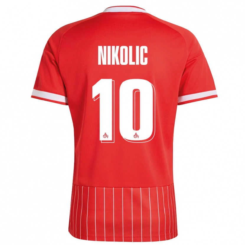 Danxen Męski Milan Nikolic #10 Czerwony Biały Zielony Wyjazdowa Koszulka 2026/27 Koszulki Klubowe