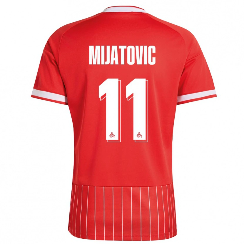 Danxen Męski Luca Mijatovic #11 Czerwony Biały Zielony Wyjazdowa Koszulka 2026/27 Koszulki Klubowe