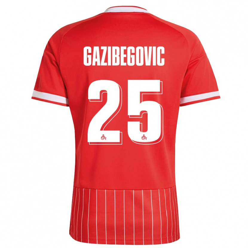 Danxen Męski Jusuf Gazibegovic #25 Czerwony Biały Zielony Wyjazdowa Koszulka 2026/27 Koszulki Klubowe