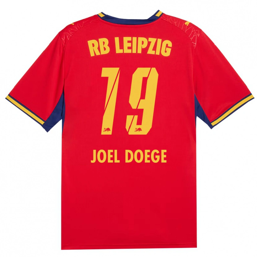 Danxen Męski Louis Joel Doege #19 Czerwony Żółty Królewski Niebieski Wyjazdowa Koszulka 2026/27 Koszulki Klubowe