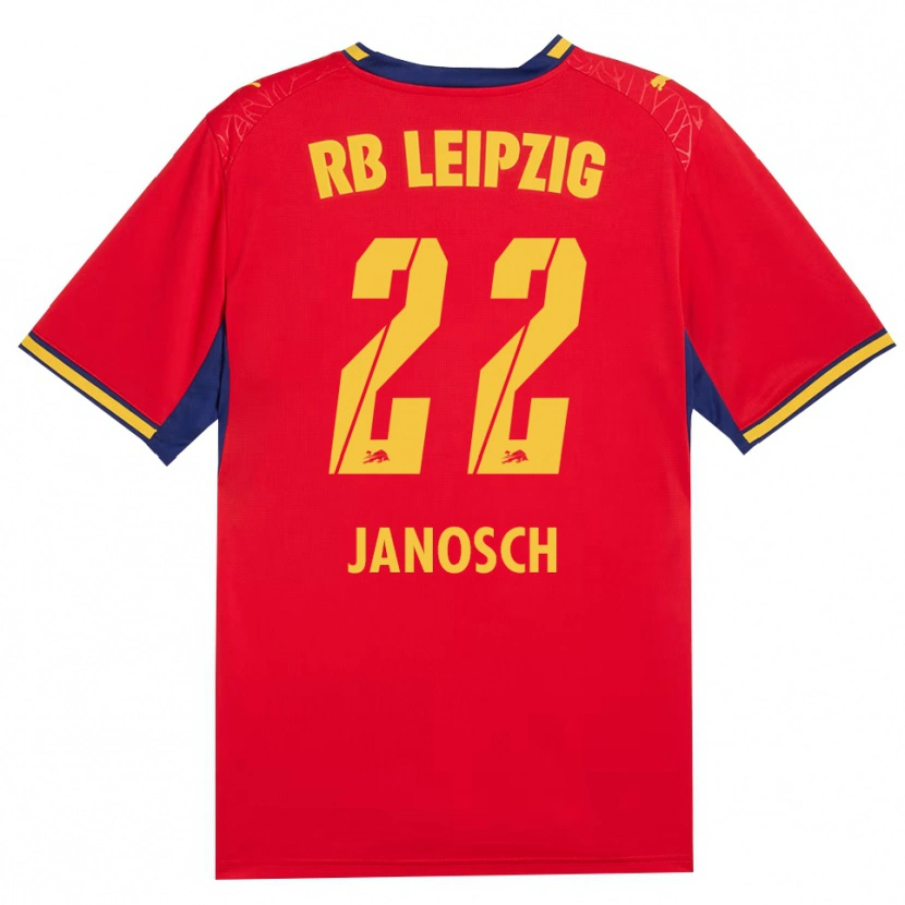Danxen Męski Luca Janosch #22 Czerwony Żółty Królewski Niebieski Wyjazdowa Koszulka 2026/27 Koszulki Klubowe