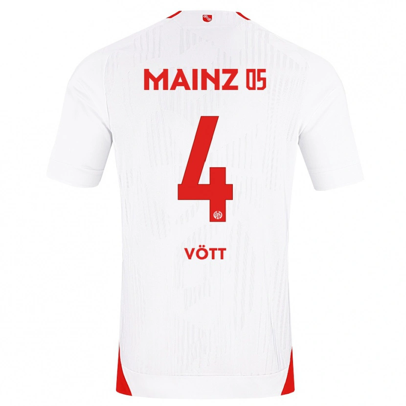 Danxen Męski Jakob Vött #4 Biały Czerwony Żółty Wyjazdowa Koszulka 2026/27 Koszulki Klubowe