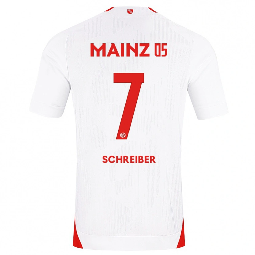 Danxen Męski Max Schreiber #7 Biały Czerwony Żółty Wyjazdowa Koszulka 2026/27 Koszulki Klubowe