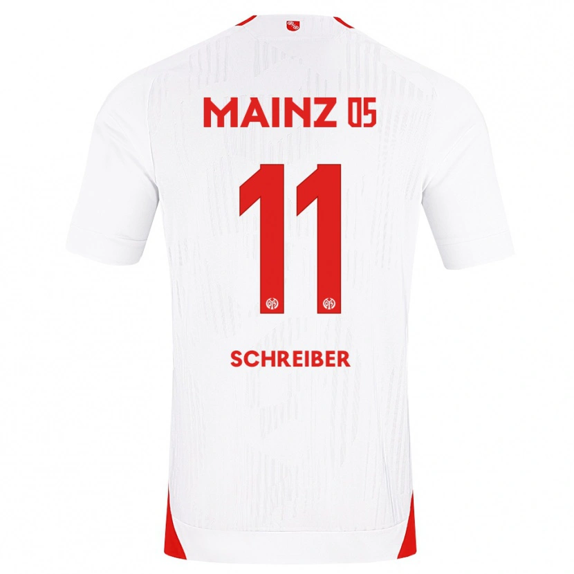 Danxen Męski Philipp Schreiber #11 Biały Czerwony Żółty Wyjazdowa Koszulka 2026/27 Koszulki Klubowe