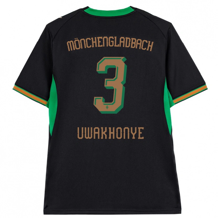 Danxen Męski Joshua Uwakhonye #3 Czarny Pomarańczowy Zielony Brązowy Wyjazdowa Koszulka 2026/27 Koszulki Klubowe
