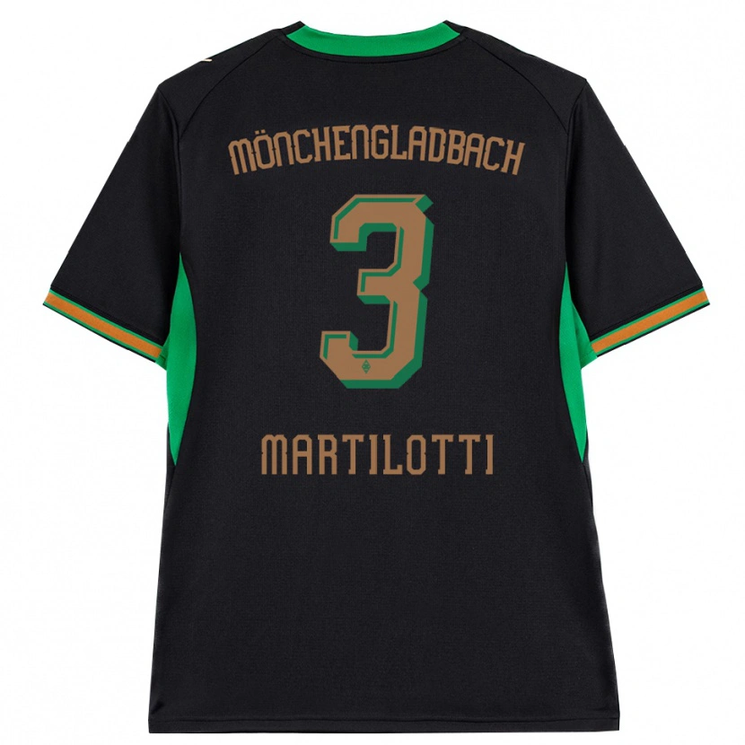 Danxen Męski Francesco Martilotti #3 Czarny Pomarańczowy Zielony Brązowy Wyjazdowa Koszulka 2026/27 Koszulki Klubowe