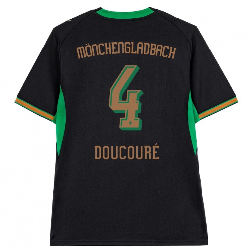 Danxen Męski Mamadou Doucoure #4 Czarny Pomarańczowy Zielony Brązowy Wyjazdowa Koszulka 2026/27 Koszulki Klubowe