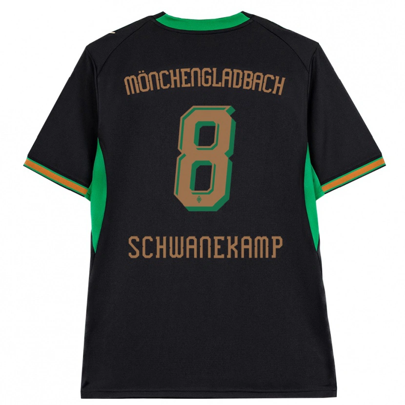 Danxen Męski Jana Schwanekamp #8 Czarny Pomarańczowy Zielony Brązowy Wyjazdowa Koszulka 2026/27 Koszulki Klubowe