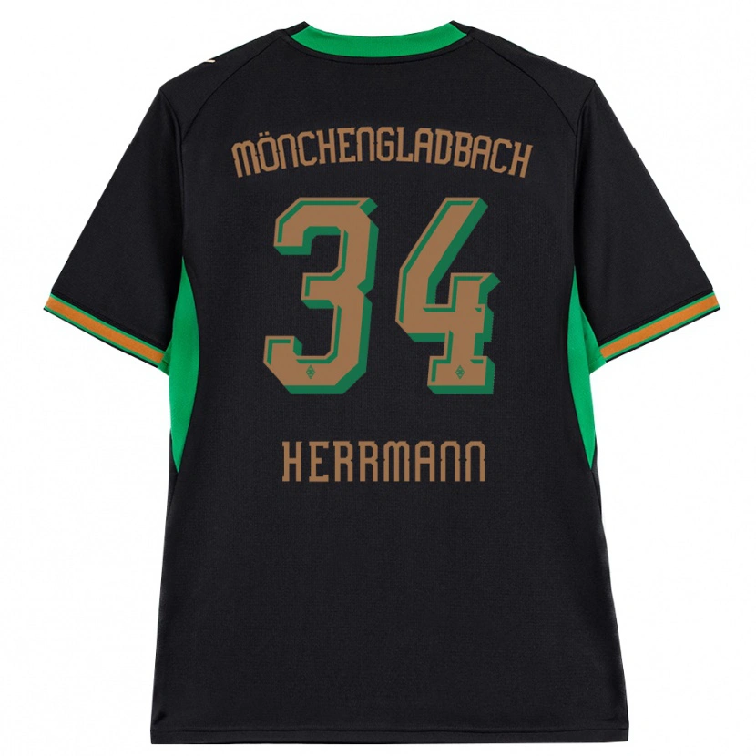 Danxen Męski Charles Herrmann #34 Czarny Pomarańczowy Zielony Brązowy Wyjazdowa Koszulka 2026/27 Koszulki Klubowe