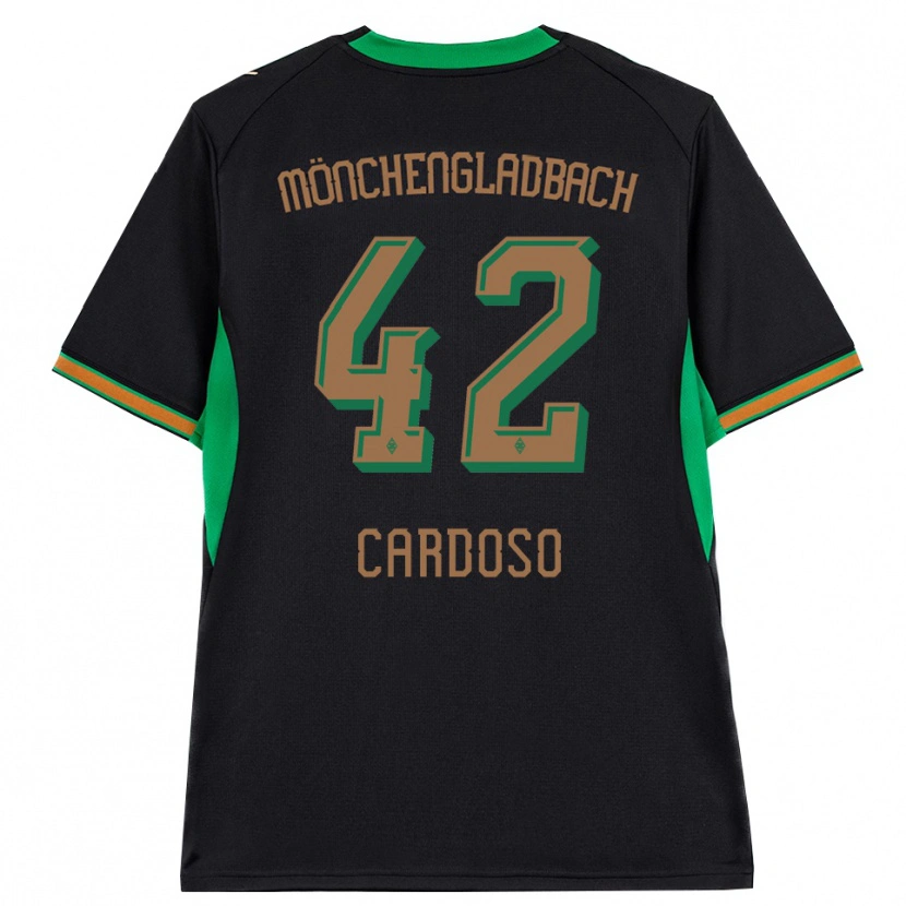 Danxen Męski Tiago Pereira Cardoso #42 Czarny Pomarańczowy Zielony Brązowy Wyjazdowa Koszulka 2026/27 Koszulki Klubowe