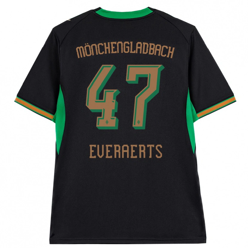 Danxen Męski Kim Everaerts #47 Czarny Pomarańczowy Zielony Brązowy Wyjazdowa Koszulka 2026/27 Koszulki Klubowe