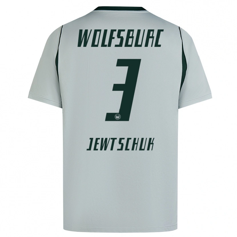 Danxen Męski Alexej Jewtschuk #3 Szary Zielony Wyjazdowa Koszulka 2026/27 Koszulki Klubowe