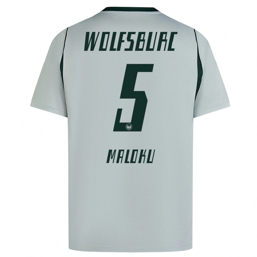 Danxen Męski Enuar Maloku #5 Szary Zielony Wyjazdowa Koszulka 2026/27 Koszulki Klubowe