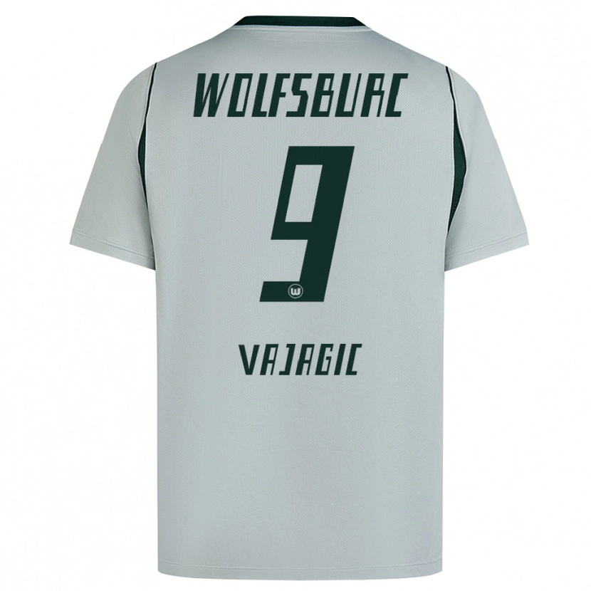 Danxen Męski David Vajagic #9 Szary Zielony Wyjazdowa Koszulka 2026/27 Koszulki Klubowe