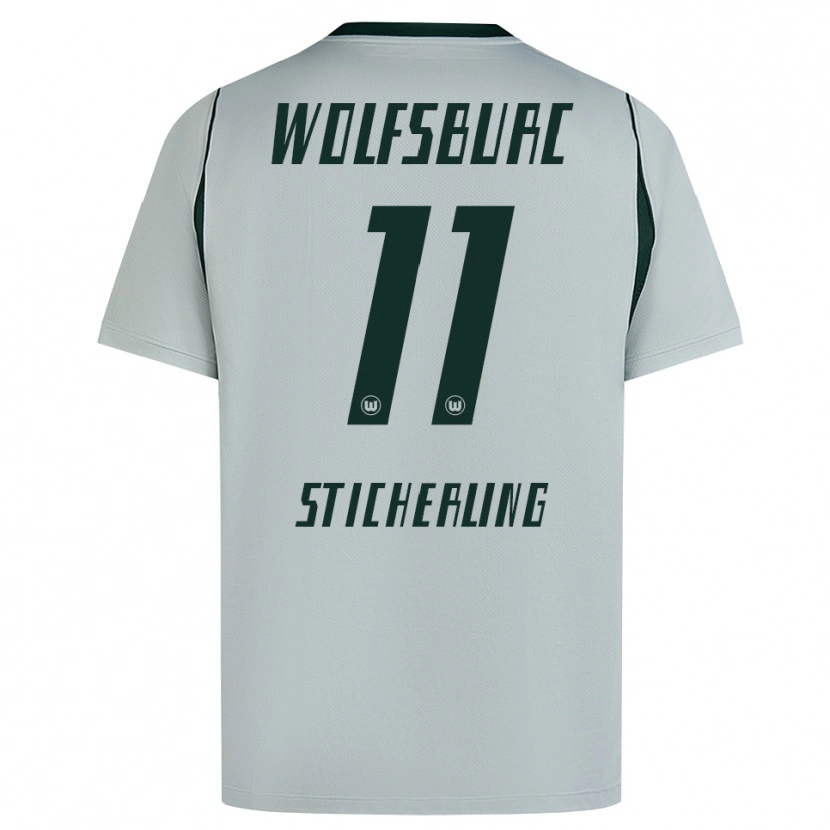 Danxen Męski Carl-Anton Sticherling #11 Szary Zielony Wyjazdowa Koszulka 2026/27 Koszulki Klubowe