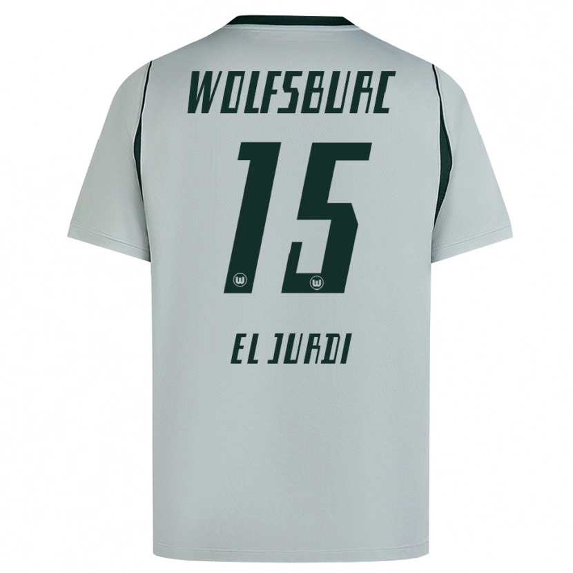 Danxen Męski Joud El Jurdi #15 Szary Zielony Wyjazdowa Koszulka 2026/27 Koszulki Klubowe