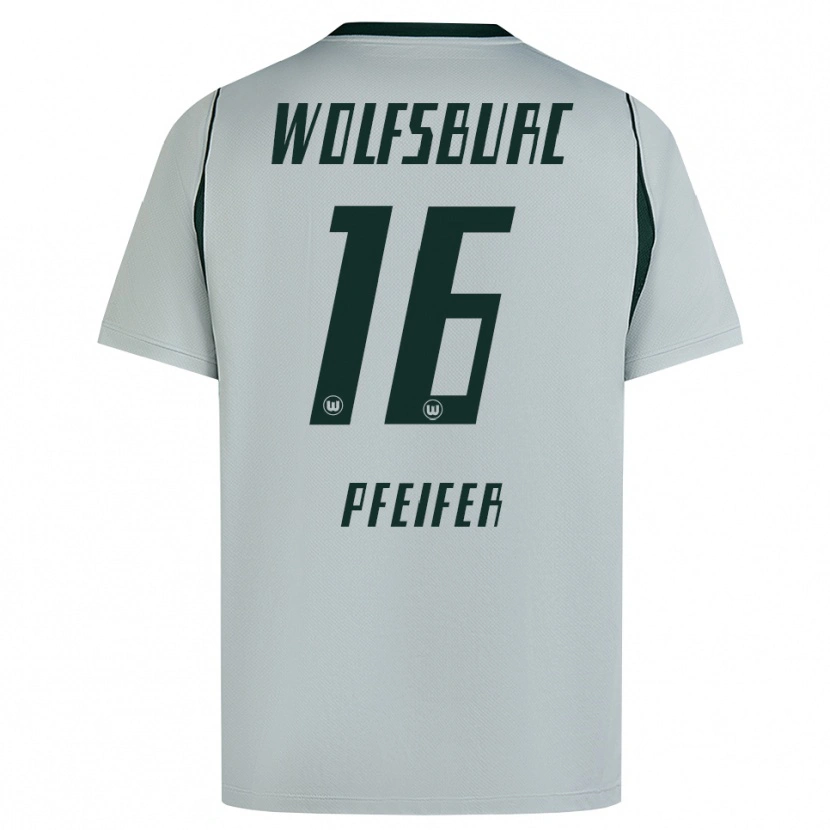 Danxen Męski Leo Pfeifer #16 Szary Zielony Wyjazdowa Koszulka 2026/27 Koszulki Klubowe