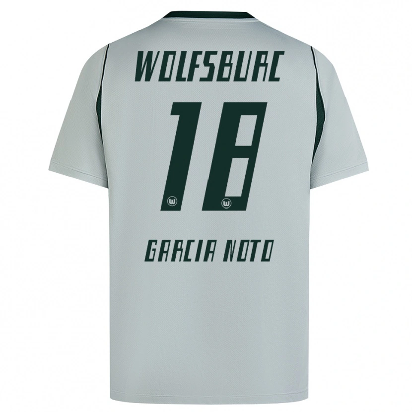 Danxen Męski Estéfano García Noto #18 Szary Zielony Wyjazdowa Koszulka 2026/27 Koszulki Klubowe