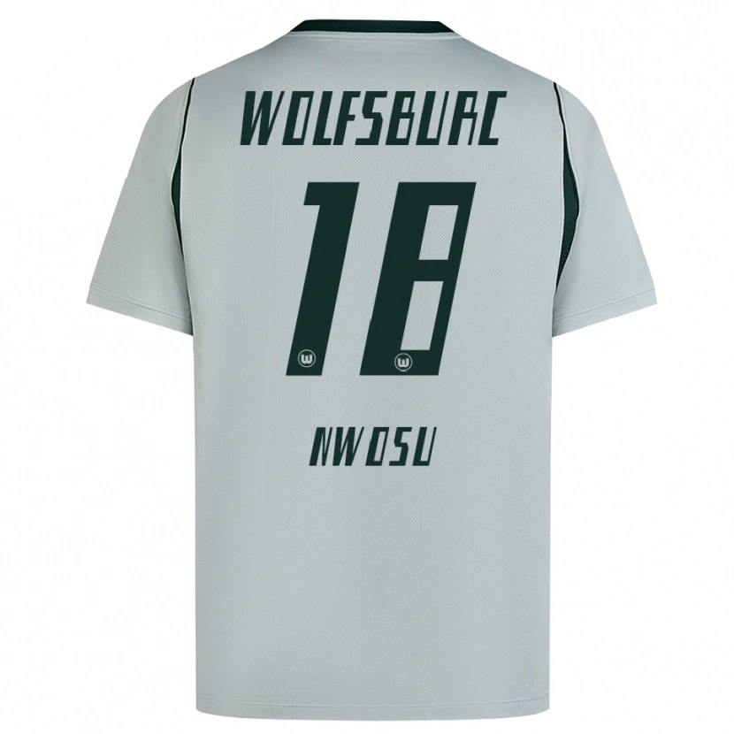 Danxen Męski Lewis Nwosu #18 Szary Zielony Wyjazdowa Koszulka 2026/27 Koszulki Klubowe