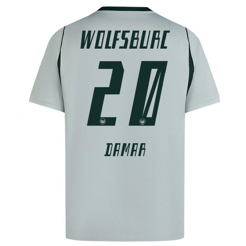 Danxen Męski Muhammed Damar #20 Szary Zielony Wyjazdowa Koszulka 2026/27 Koszulki Klubowe