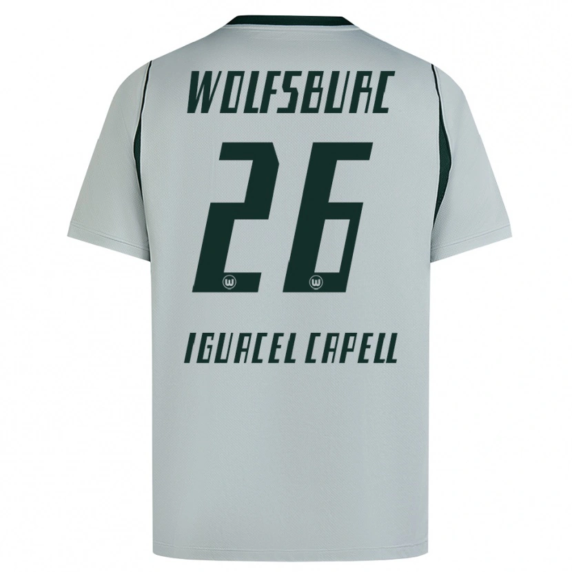Danxen Męski Diego Iguacel Capell #26 Szary Zielony Wyjazdowa Koszulka 2026/27 Koszulki Klubowe