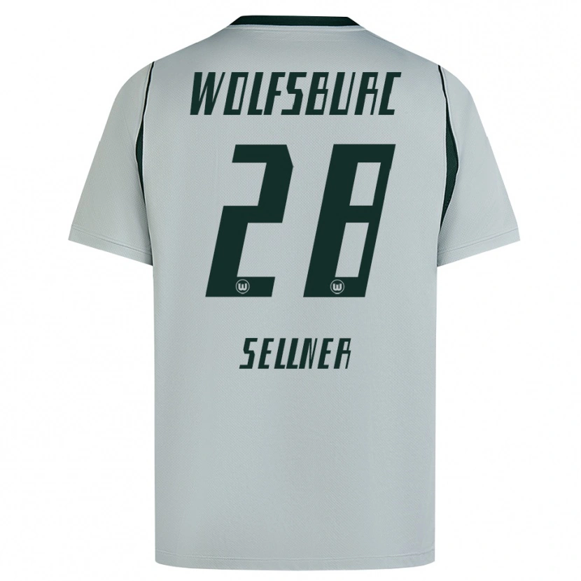 Danxen Męski Tabea Sellner #28 Szary Zielony Wyjazdowa Koszulka 2026/27 Koszulki Klubowe