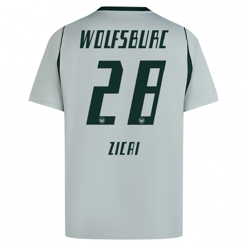 Danxen Męski Cora Zicai #28 Szary Zielony Wyjazdowa Koszulka 2026/27 Koszulki Klubowe