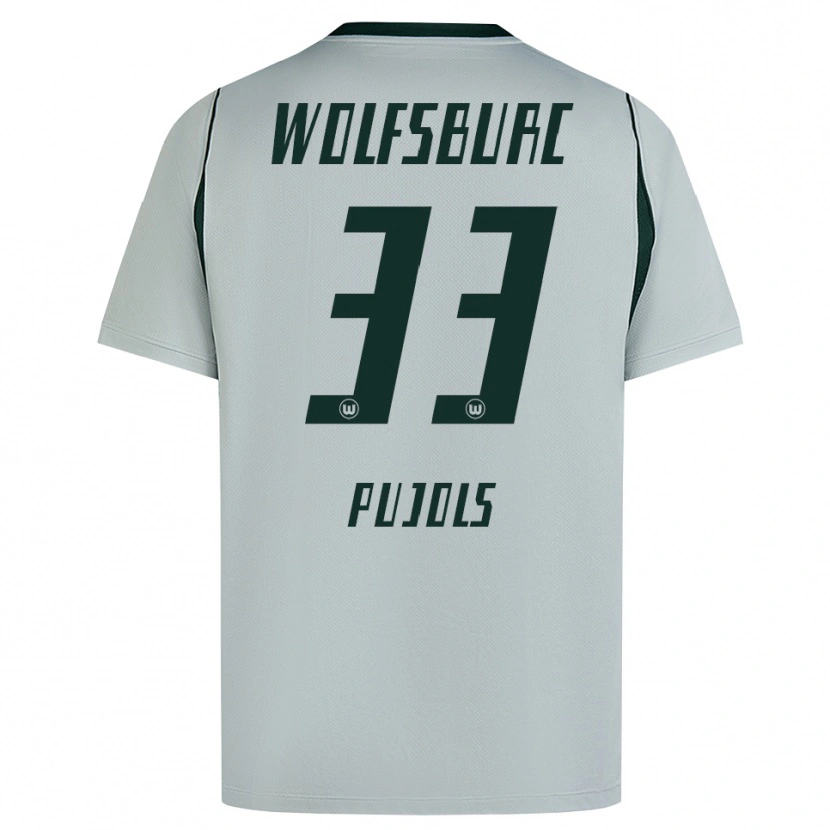 Danxen Męski Judit Pujols #33 Szary Zielony Wyjazdowa Koszulka 2026/27 Koszulki Klubowe