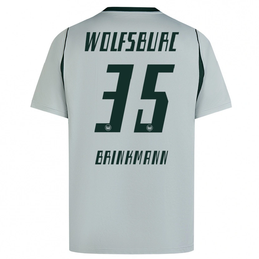 Danxen Męski Karla Brinkmann #35 Szary Zielony Wyjazdowa Koszulka 2026/27 Koszulki Klubowe