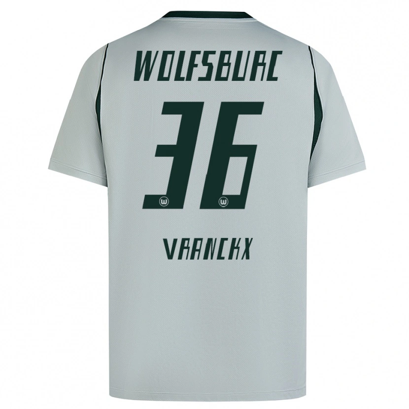 Danxen Męski Aster Vranckx #36 Szary Zielony Wyjazdowa Koszulka 2026/27 Koszulki Klubowe