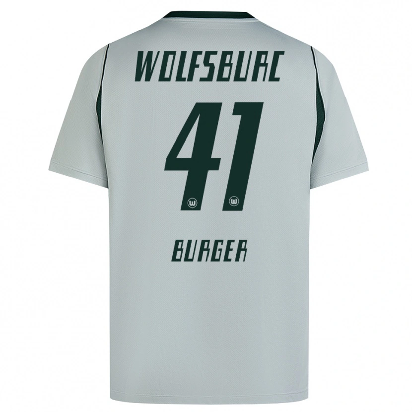 Danxen Męski Jan Bürger #41 Szary Zielony Wyjazdowa Koszulka 2026/27 Koszulki Klubowe