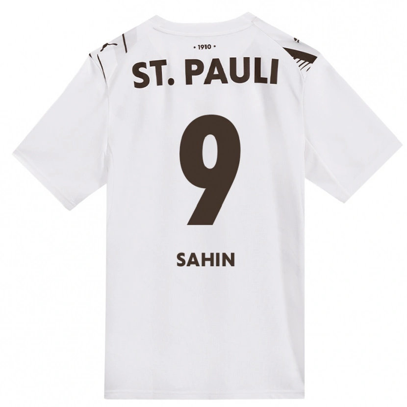 Danxen Męski Malik Sahin #9 Kawa Biała Czerwona Wyjazdowa Koszulka 2026/27 Koszulki Klubowe