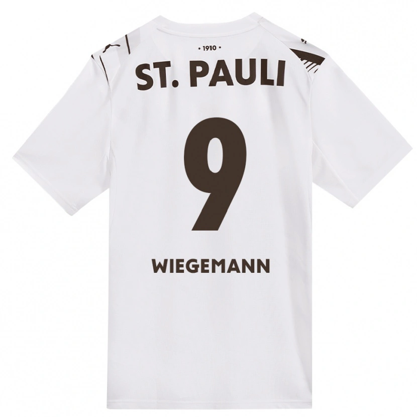 Danxen Męski Mats Wiegemann #9 Kawa Biała Czerwona Wyjazdowa Koszulka 2026/27 Koszulki Klubowe