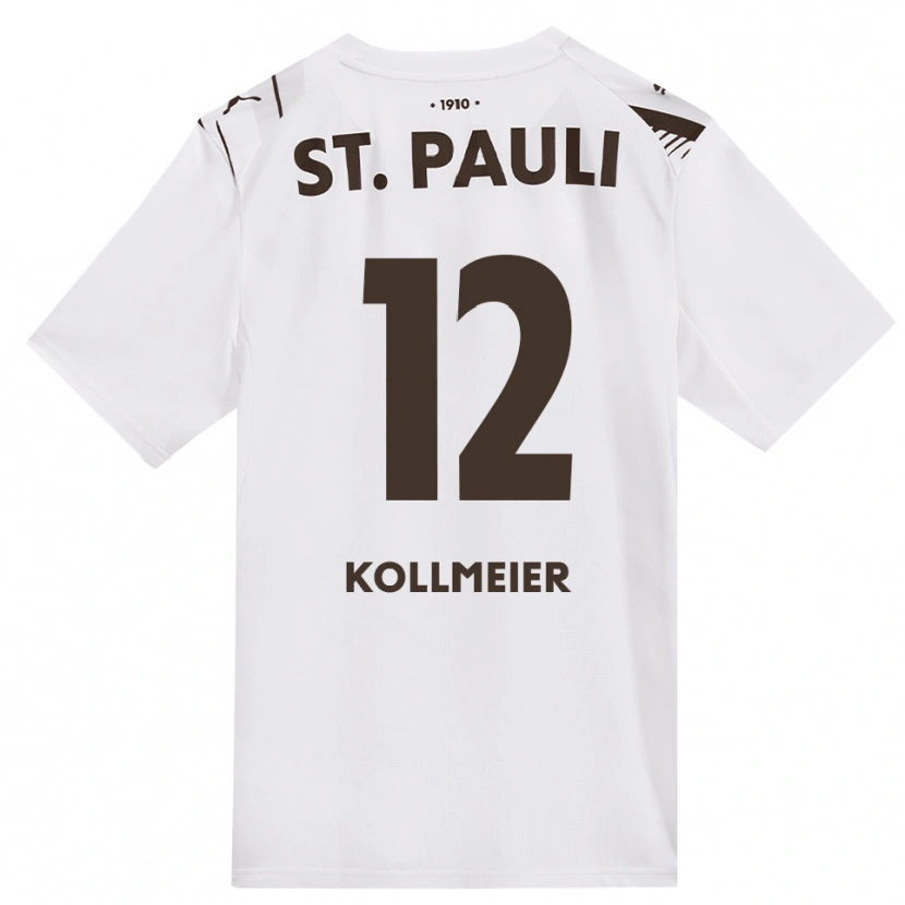 Danxen Męski Anton Kollmeier #12 Kawa Biała Czerwona Wyjazdowa Koszulka 2026/27 Koszulki Klubowe