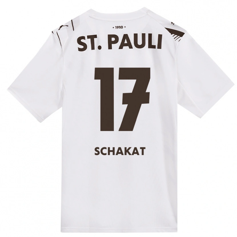 Danxen Męski Julian Schakat #17 Kawa Biała Czerwona Wyjazdowa Koszulka 2026/27 Koszulki Klubowe