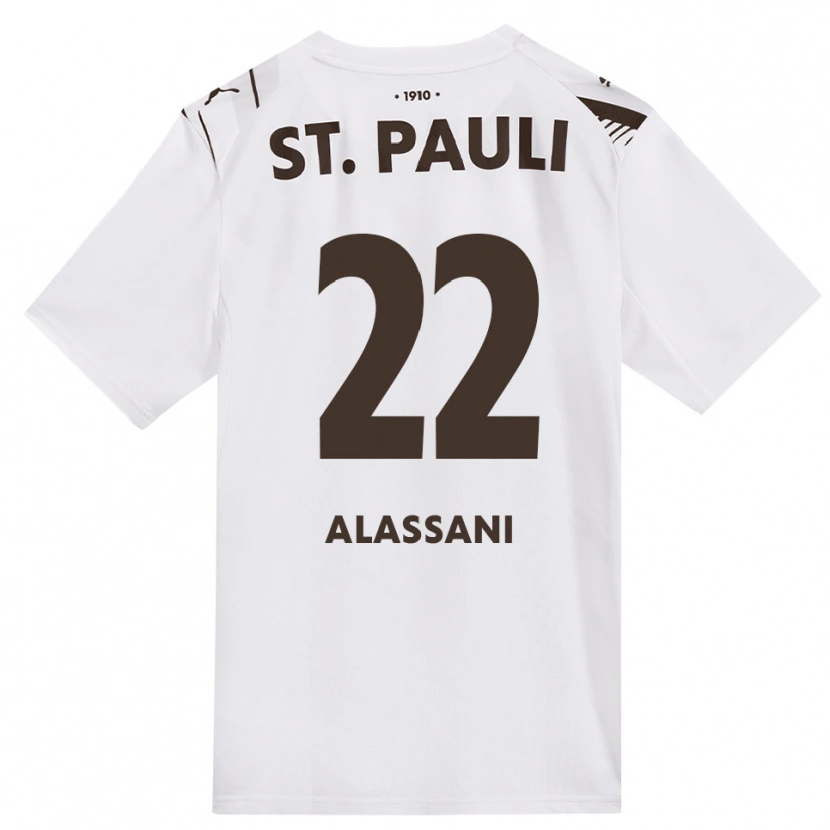 Danxen Męski Abdul Alassani #22 Kawa Biała Czerwona Wyjazdowa Koszulka 2026/27 Koszulki Klubowe