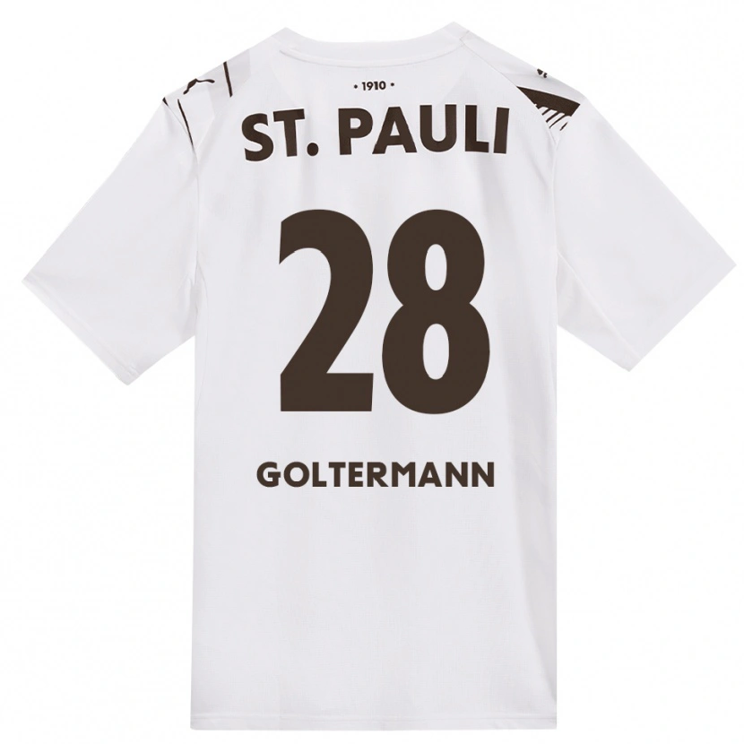 Danxen Męski Max Goltermann #28 Kawa Biała Czerwona Wyjazdowa Koszulka 2026/27 Koszulki Klubowe