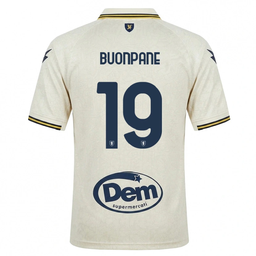 Danxen Męski Davide Buonpane #19 Oldlace Żółty Czarny Wyjazdowa Koszulka 2026/27 Koszulki Klubowe