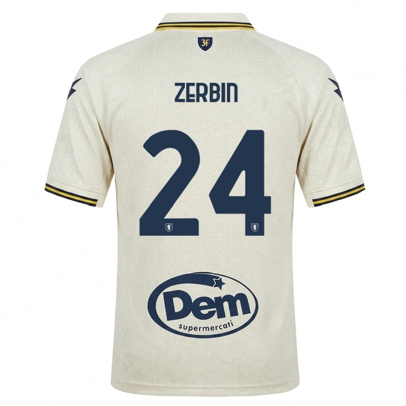 Danxen Męski Alessio Zerbin #24 Oldlace Żółty Czarny Wyjazdowa Koszulka 2026/27 Koszulki Klubowe