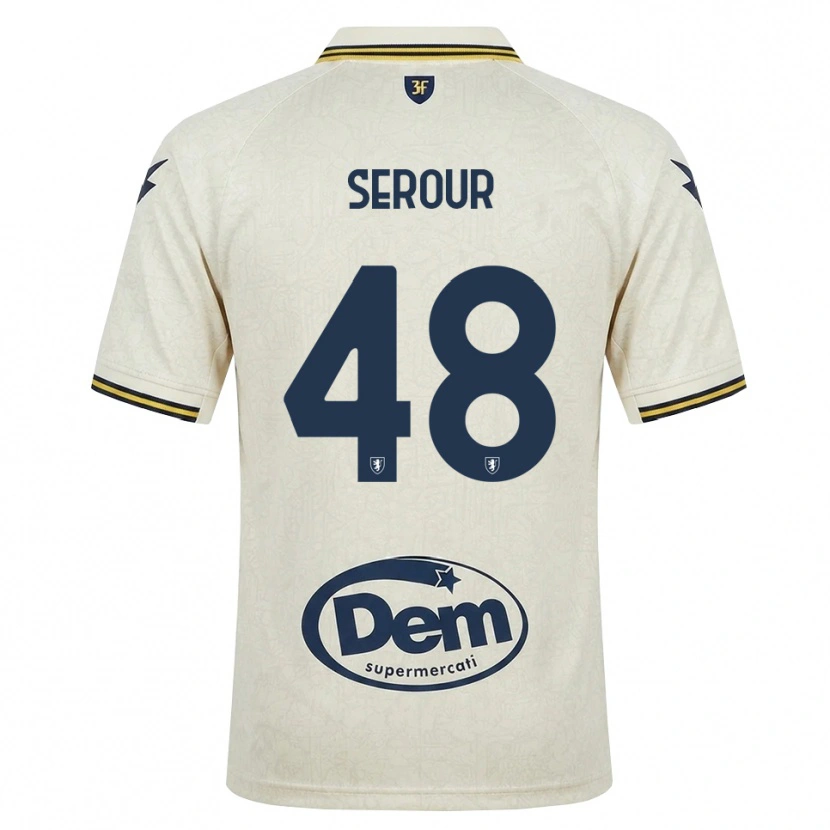 Danxen Męski Mohamed Serour #48 Oldlace Żółty Czarny Wyjazdowa Koszulka 2026/27 Koszulki Klubowe