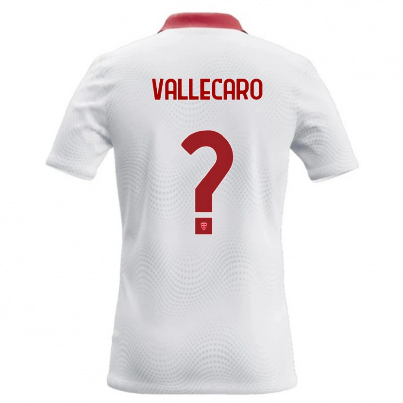 Danxen Męski Christian Vallecaro #0 Biały Czerwony Wyjazdowa Koszulka 2026/27 Koszulki Klubowe