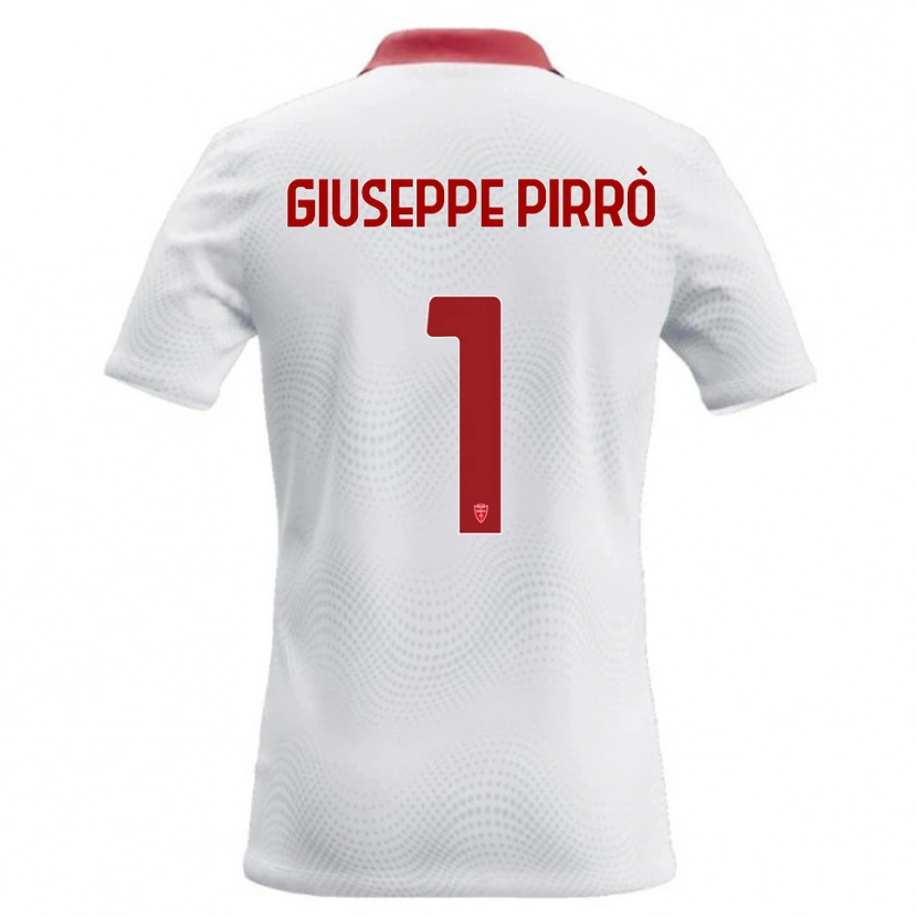 Danxen Męski Marco Giuseppe Pirrò #1 Biały Czerwony Wyjazdowa Koszulka 2026/27 Koszulki Klubowe