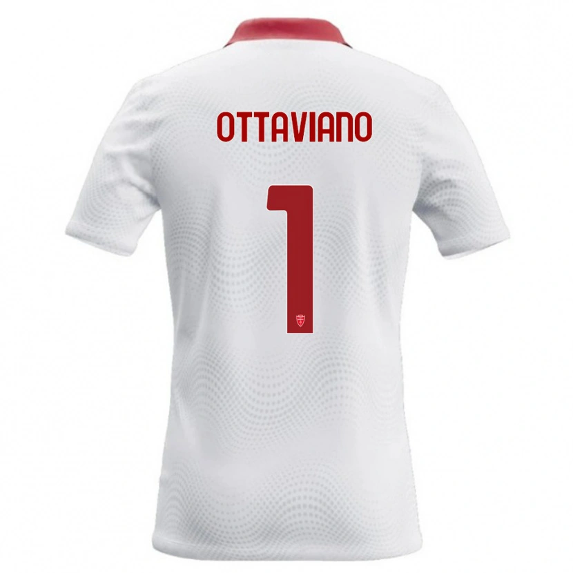 Danxen Męski Alessandro Ottaviano #1 Biały Czerwony Wyjazdowa Koszulka 2026/27 Koszulki Klubowe