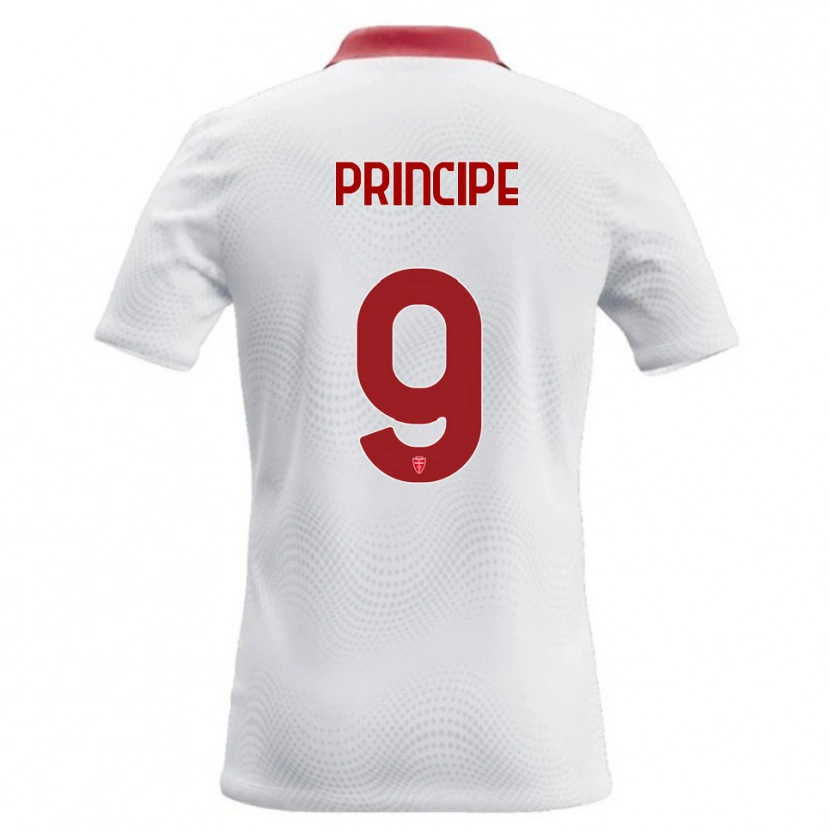 Danxen Męski Tommaso Principe #9 Biały Czerwony Wyjazdowa Koszulka 2026/27 Koszulki Klubowe