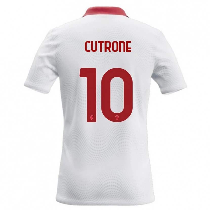 Danxen Męski Patrick Cutrone #10 Biały Czerwony Wyjazdowa Koszulka 2026/27 Koszulki Klubowe