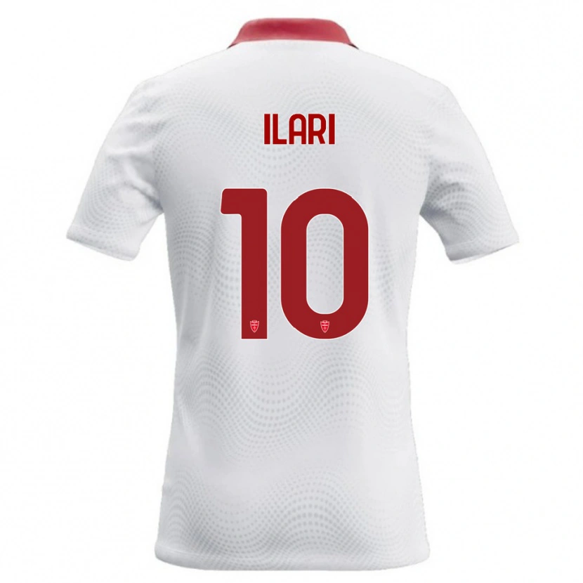 Danxen Męski Mario Ilari #10 Biały Czerwony Wyjazdowa Koszulka 2026/27 Koszulki Klubowe