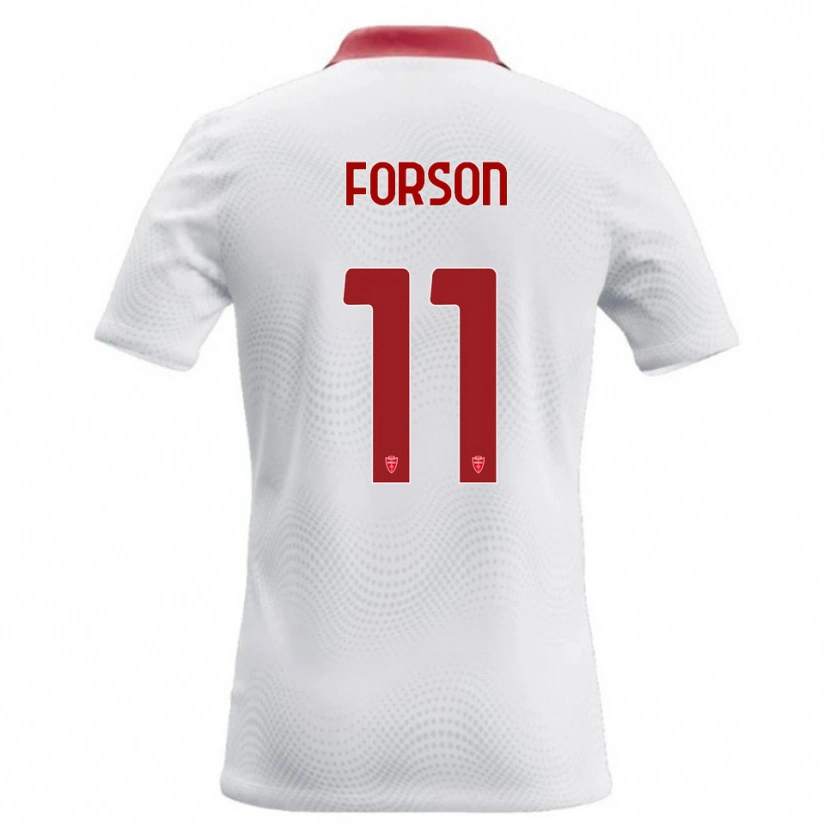 Danxen Męski Omari Forson #11 Biały Czerwony Wyjazdowa Koszulka 2026/27 Koszulki Klubowe